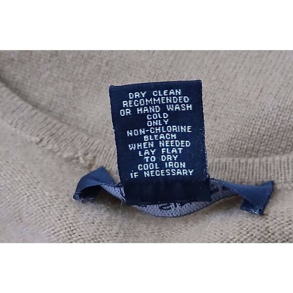 Iris singer womens large 100% cashmere sweater camel brown - Picture 5 of 5